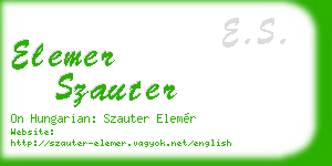 elemer szauter business card